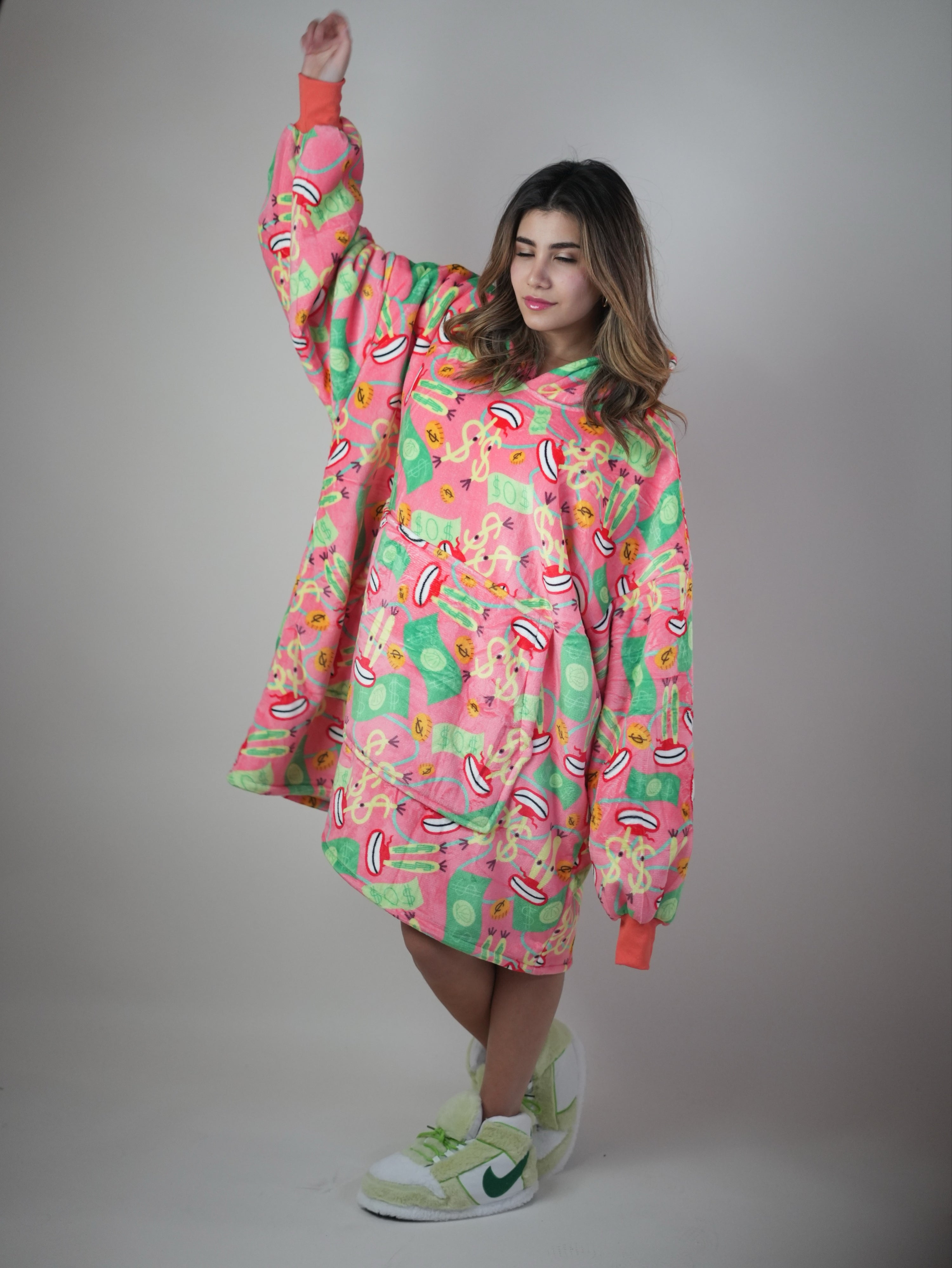 Cozy Mr. Crab 🦀 – Oversized Hoodie Blanket