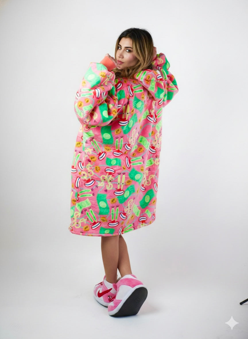 Cozy Mr. Crab 🦀 – Oversized Hoodie Blanket